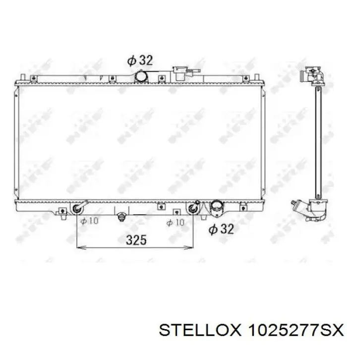 1025277SX Stellox radiador refrigeración del motor