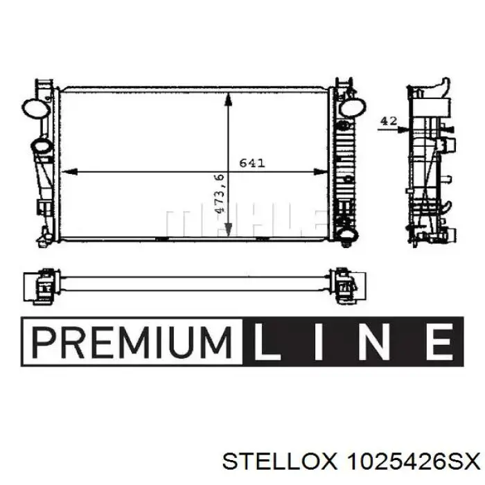 1025426SX Stellox radiador refrigeración del motor