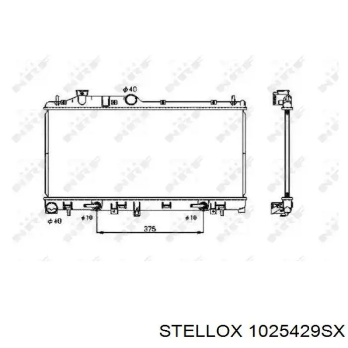 1025429SX Stellox radiador refrigeración del motor