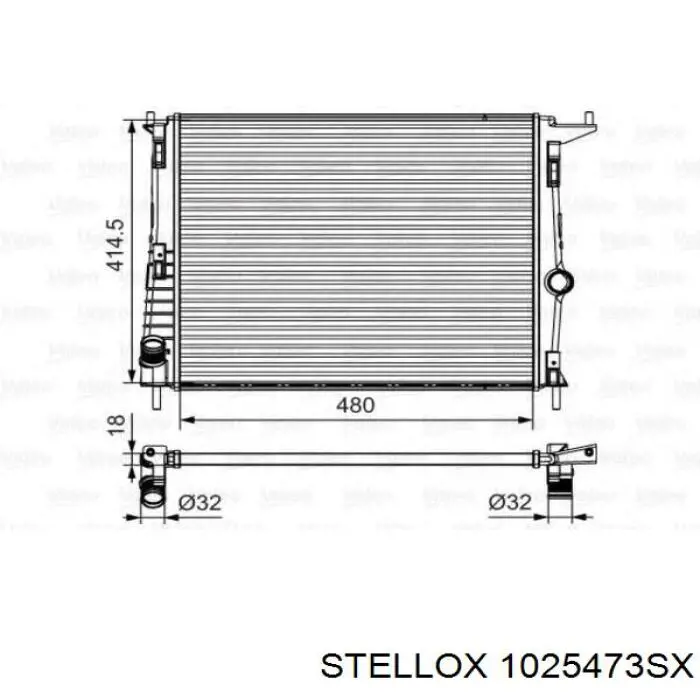 1025473SX Stellox radiador refrigeración del motor