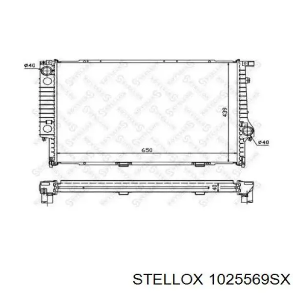 1025569SX Stellox radiador refrigeración del motor