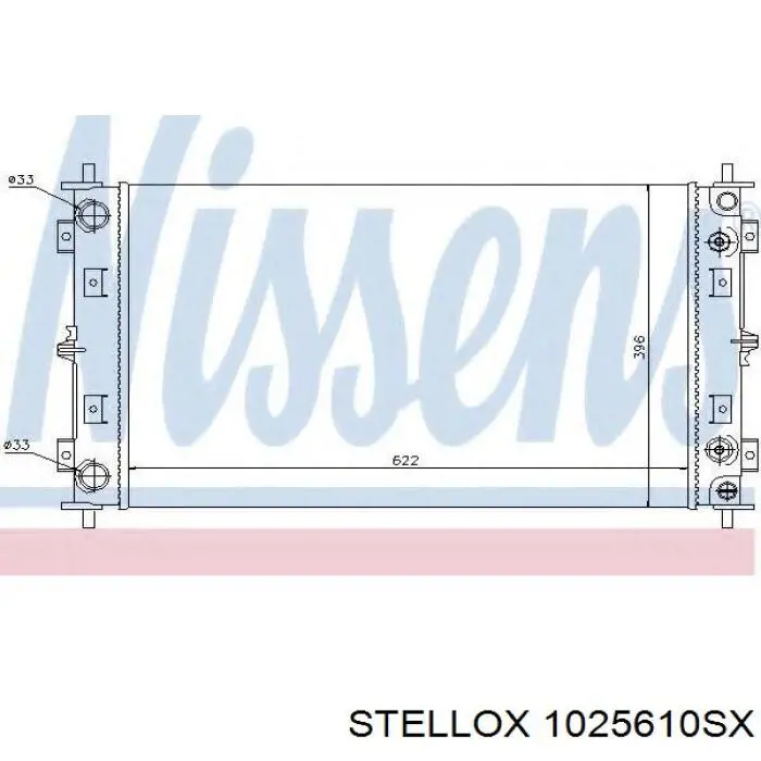 1025610SX Stellox radiador refrigeración del motor