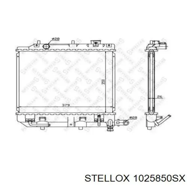 1025850SX Stellox radiador refrigeración del motor