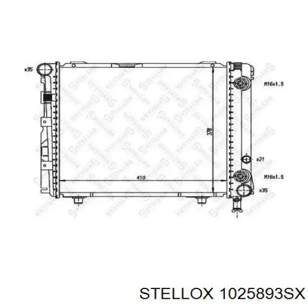 1025893SX Stellox radiador refrigeración del motor