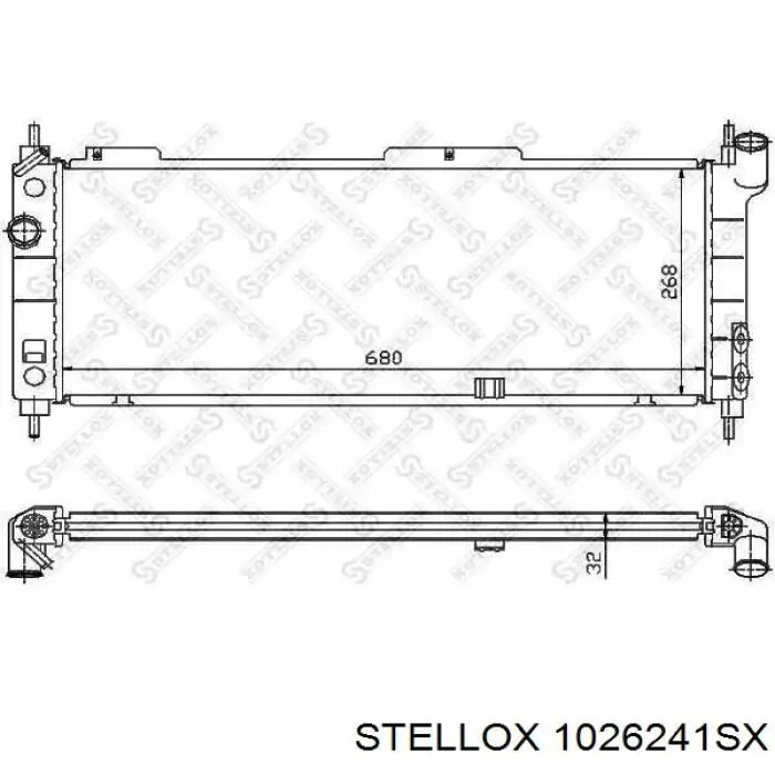 1026241SX Stellox radiador refrigeración del motor