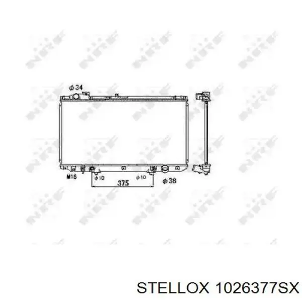 1026377SX Stellox radiador refrigeración del motor