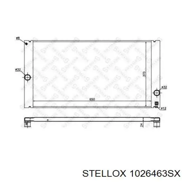 1026463SX Stellox radiador refrigeración del motor