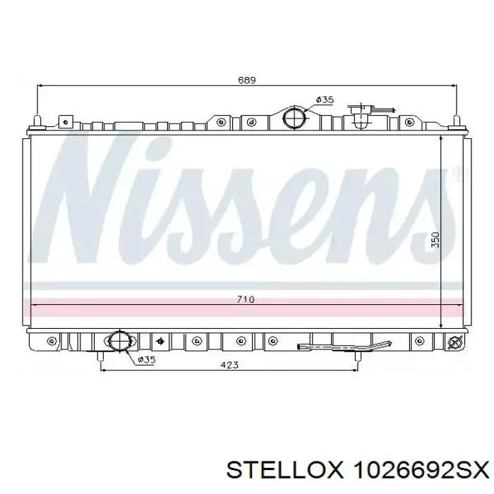 1026692SX Stellox radiador refrigeración del motor