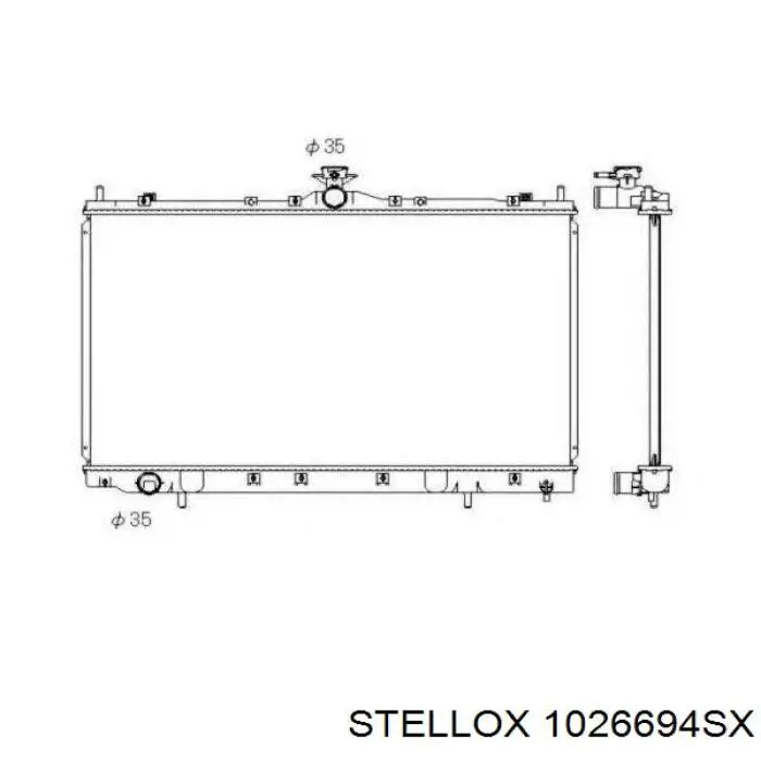 1026694SX Stellox radiador refrigeración del motor