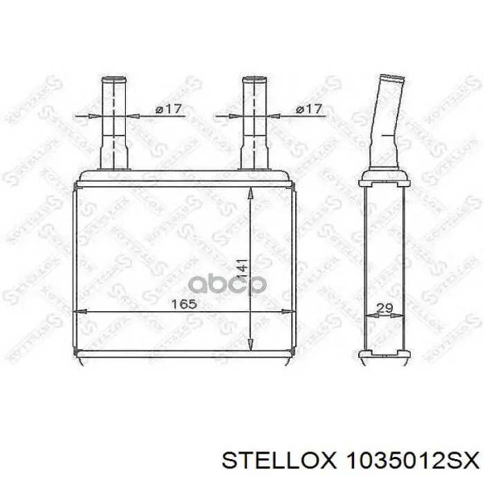 1035012SX Stellox radiador de calefacción