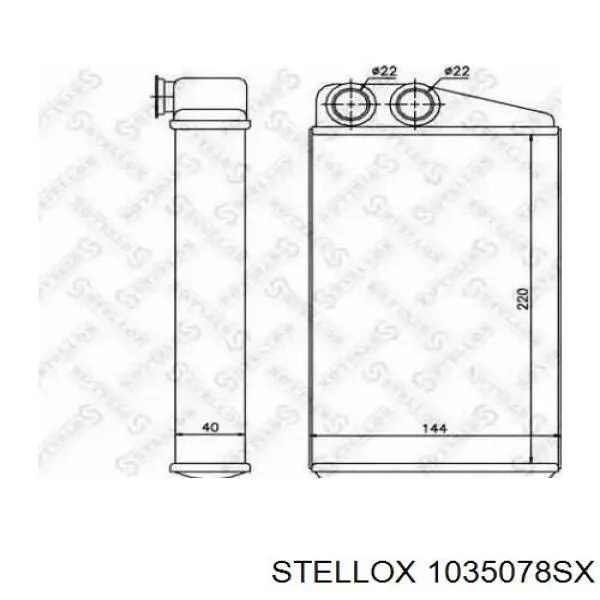 1035078SX Stellox radiador de calefacción