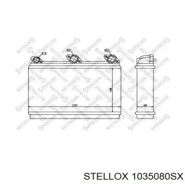 1035080SX Stellox radiador de calefacción