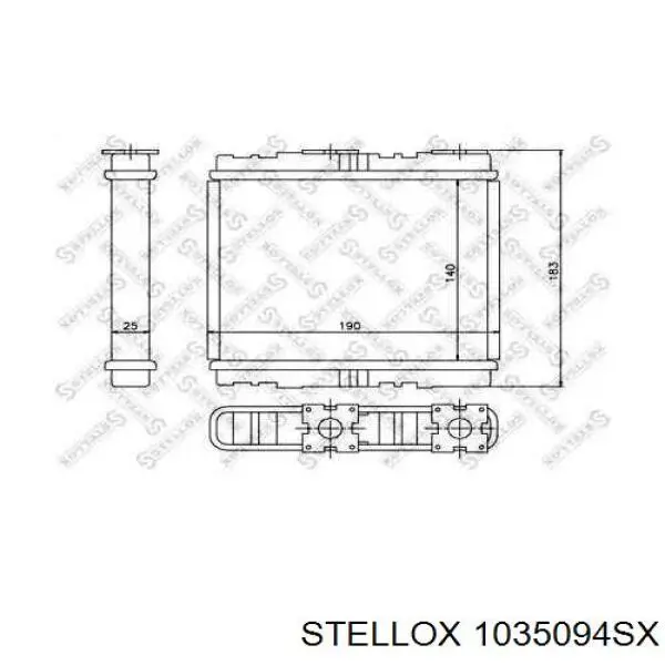 1035094SX Stellox radiador de calefacción