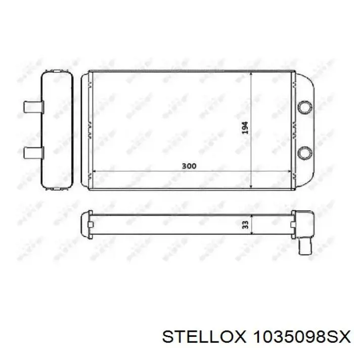 1035098SX Stellox radiador de calefacción