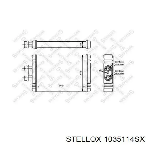 1035114SX Stellox radiador de calefacción