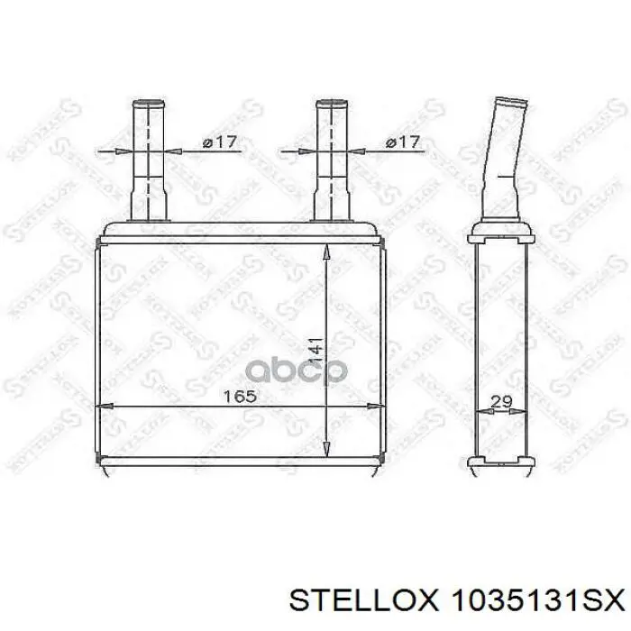 1035131SX Stellox radiador de calefacción