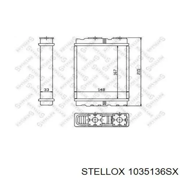 1035136SX Stellox radiador de calefacción