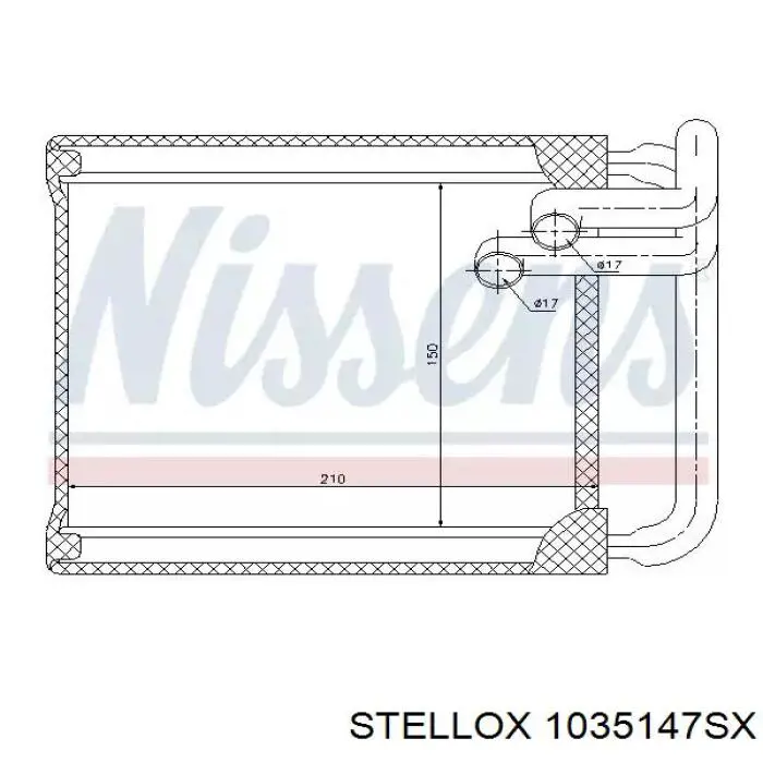 1035147SX Stellox radiador de calefacción