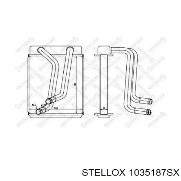 1035187SX Stellox radiador de calefacción