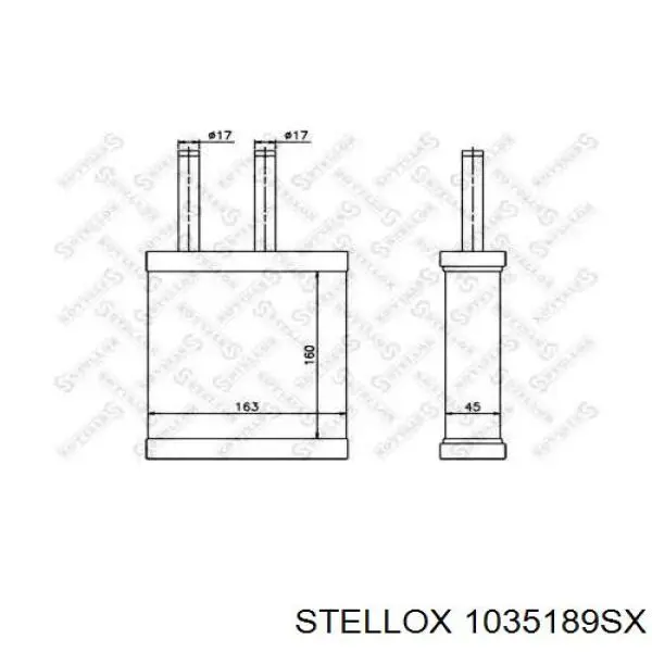 1035189SX Stellox radiador de calefacción