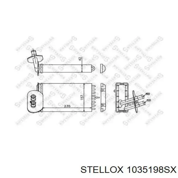 1035198SX Stellox radiador de calefacción