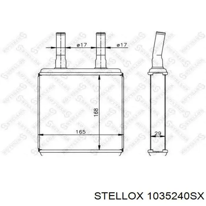 0540150015B Depo/Loro/Abakus Radiador interior