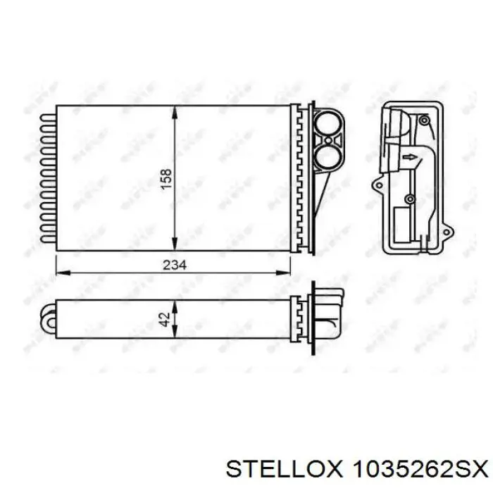 1035262SX Stellox radiador de calefacción