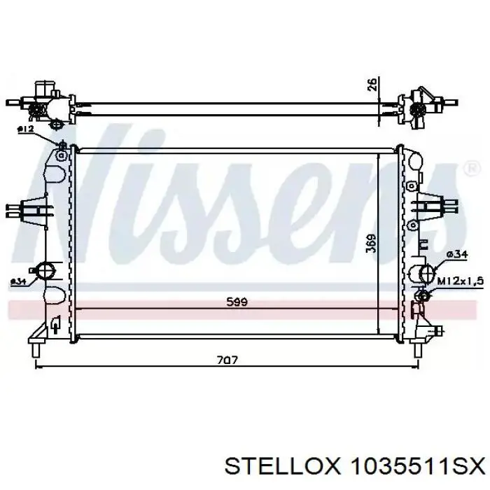 Manguera (conducto) del sistema de refrigeración Seat Toledo 1 1L