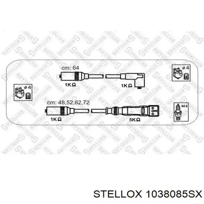 1038085SX Stellox juego de cables de encendido