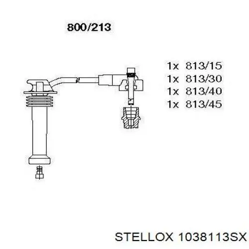 1038113SX Stellox juego de cables de encendido