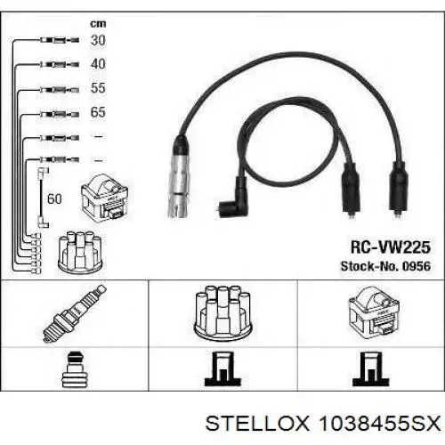 1038455SX Stellox juego de cables de encendido