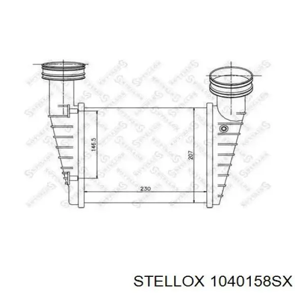 1040158SX Stellox radiador de aire de admisión