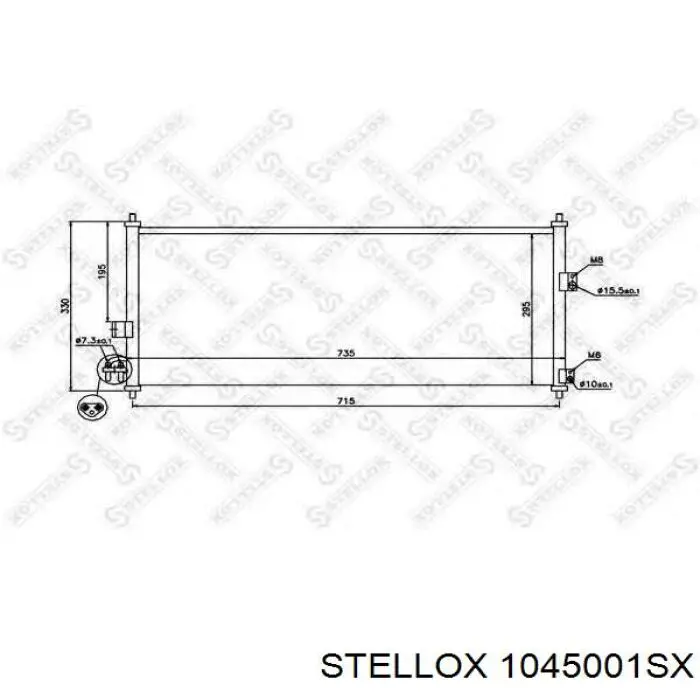 10-45001-SX Stellox condensador aire acondicionado