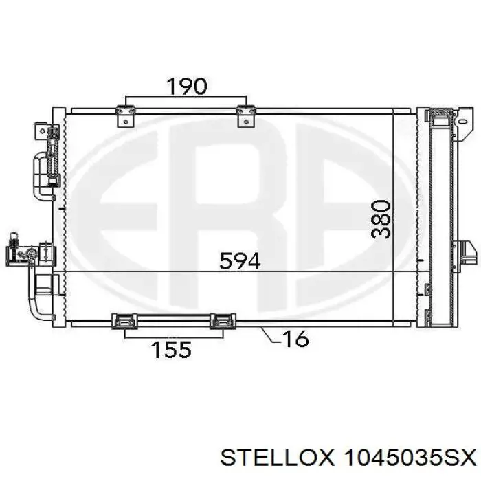 1045035SX Stellox condensador aire acondicionado