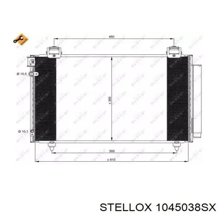 1045038SX Stellox condensador aire acondicionado