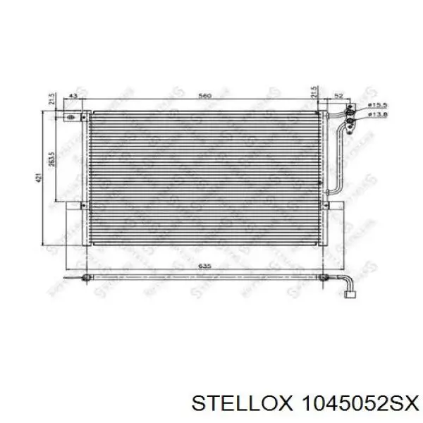 1045052SX Stellox condensador aire acondicionado