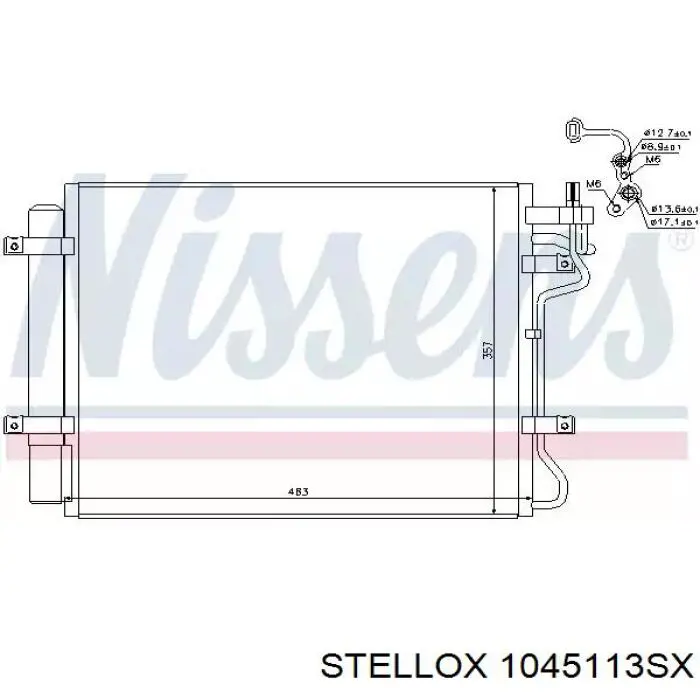 1045113SX Stellox condensador aire acondicionado