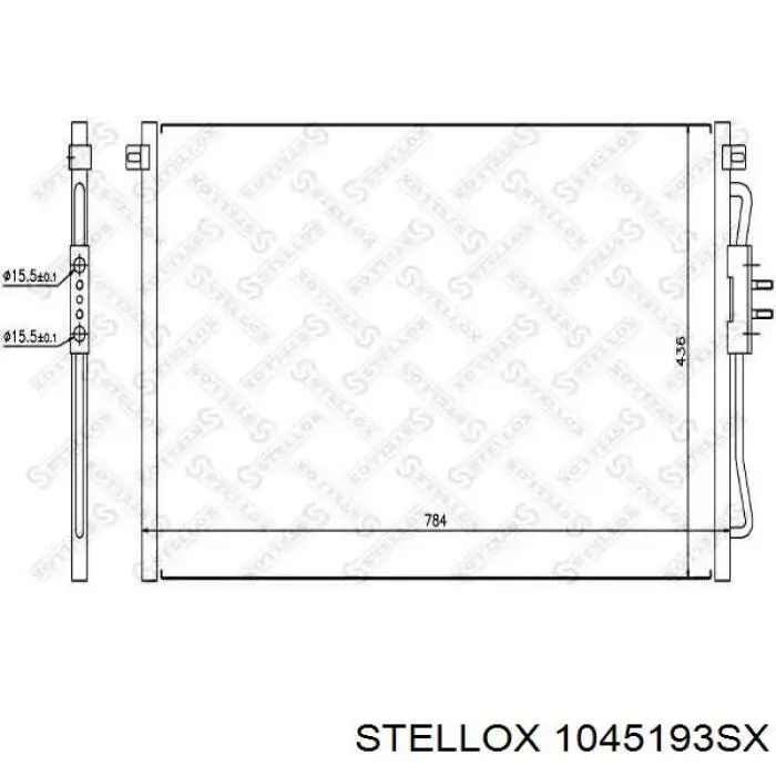 1045193SX Stellox condensador aire acondicionado