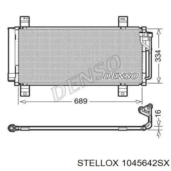 1045642SX Stellox condensador aire acondicionado