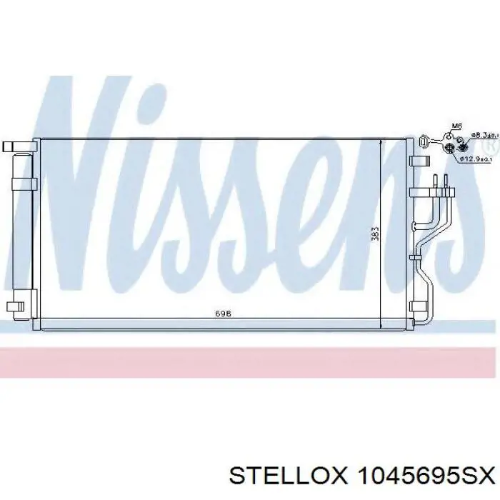 1045695SX Stellox condensador aire acondicionado