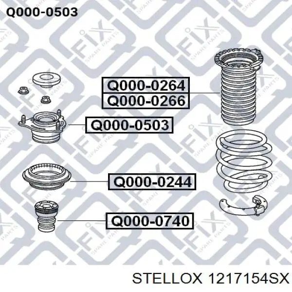 1217154SX Stellox soporte amortiguador delantero