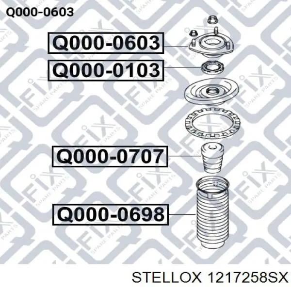1217258SX Stellox soporte amortiguador delantero