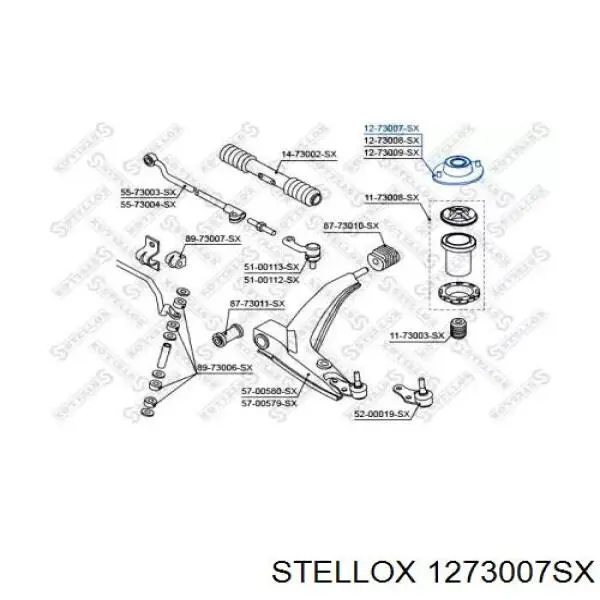 12-73007-SX Stellox soporte amortiguador delantero