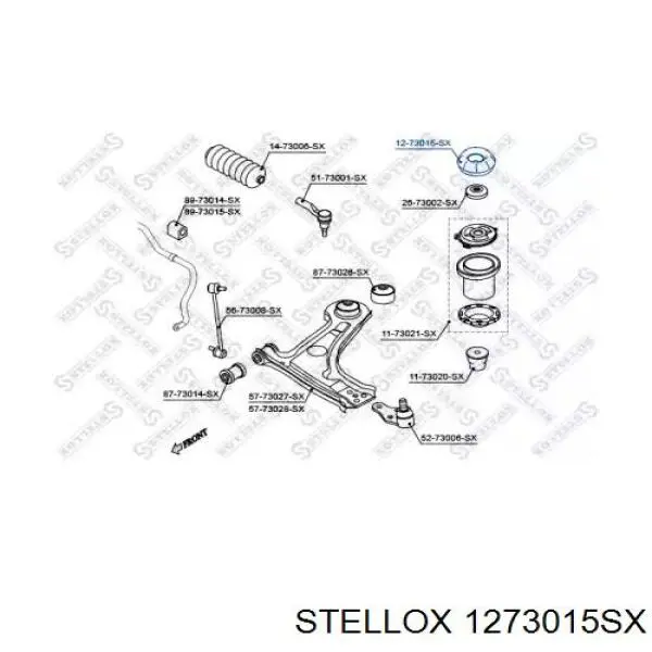 1273015SX Stellox soporte amortiguador delantero