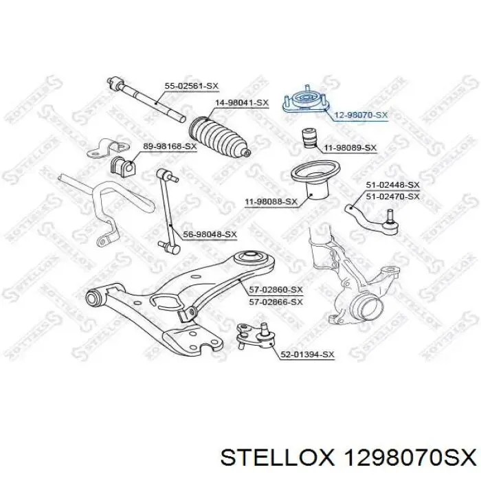 Soporte del amortiguador delantero GSP 514142S
