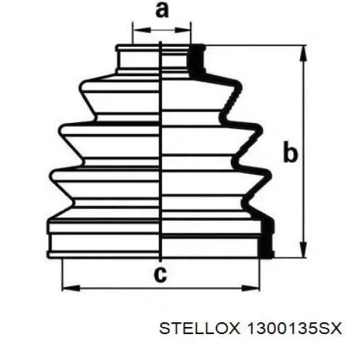 1300135SX Stellox fuelle, árbol de transmisión delantero exterior