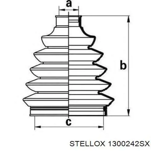 1300242SX Stellox fuelle, árbol de transmisión delantero interior