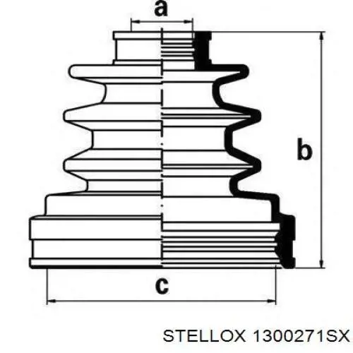 0442835010 Toyota Fuelle transmisión delantero exterior