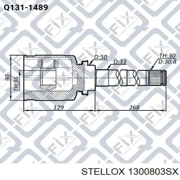 Fuelle de palier delantero exterior FG0422530 Mazda