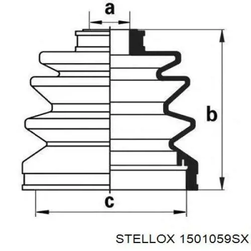 1501059SX Stellox junta homocinética exterior delantera